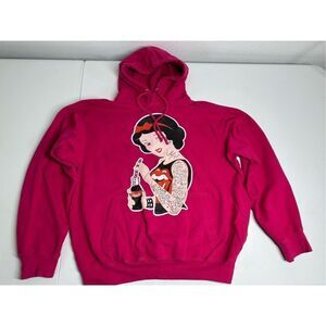 Saad Collection Snow White Punk Rock Snow White Hoodie Cotton Blend Size M Pink